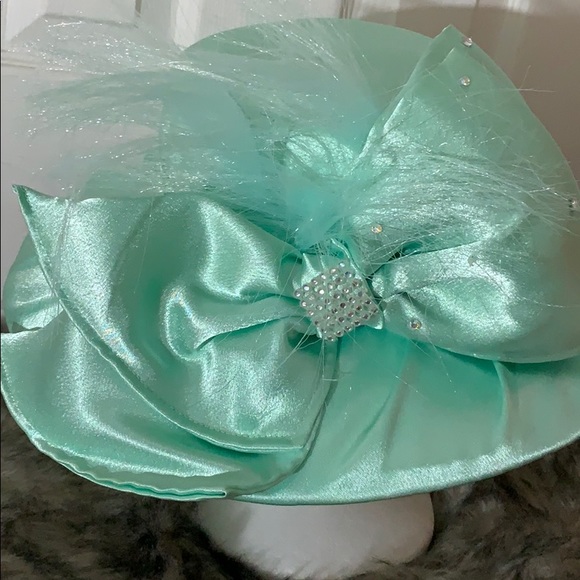 mint green church hat